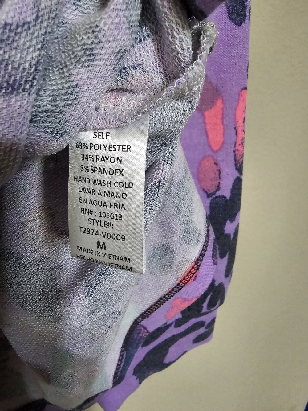 Dear Scarlett Purple Leopard Print V-Neck Sweatshirt - Picture 5 of 5